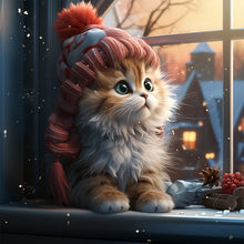 Load image into Gallery viewer, AB Diamond Painting - Full Round - winter night animals (40*40CM)