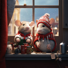 Load image into Gallery viewer, AB Diamond Painting - Full Round - winter night animals (40*40CM)