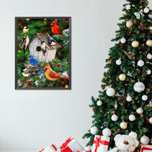 Load image into Gallery viewer, Diamond Painting - Full Round - Bird house with chirping birds and fragrant flowers (30*40CM)