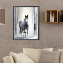 Load image into Gallery viewer, Diamond Painting - Full Round - white horse (30*40CM)