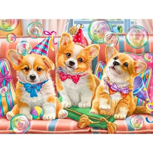 Load image into Gallery viewer, Diamond Painting - Full Square - three puppies (40*30CM)
