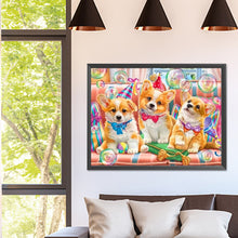 Load image into Gallery viewer, Diamond Painting - Full Square - three puppies (40*30CM)
