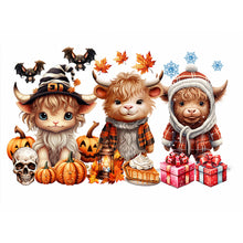 Load image into Gallery viewer, Diamond Painting - Full Round - halloween yak (40*30CM)