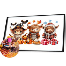 Load image into Gallery viewer, Diamond Painting - Full Round - halloween yak (40*30CM)