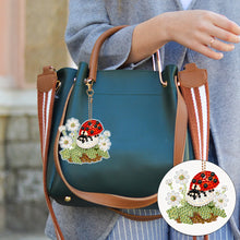 Load image into Gallery viewer, 6PCS Double Sided Special Shape Diamond Art Keyring (Garden Ladybird)