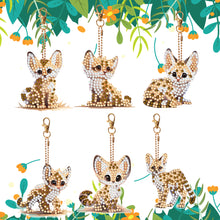 Load image into Gallery viewer, 6PCS Double Sided Special Shape Diamond Art Keyring (Baby Panther)