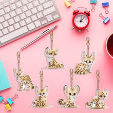 Load image into Gallery viewer, 6PCS Double Sided Special Shape Diamond Art Keyring (Baby Panther)
