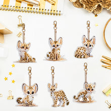 Load image into Gallery viewer, 6PCS Double Sided Special Shape Diamond Art Keyring (Baby Panther)