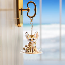 Load image into Gallery viewer, 6PCS Double Sided Special Shape Diamond Art Keyring (Baby Panther)