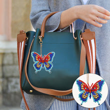 Load image into Gallery viewer, 6PCS Double Sided Special Shape Diamond Art Keyring (Garden Butterfly)