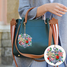 Load image into Gallery viewer, 6PCS Double Sided Special Shape Diamond Art Keyring (Flower Anchor)