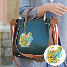 Load image into Gallery viewer, 6PCS Double Sided Special Shape Diamond Art Keyring (Flower Feather)