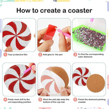 Load image into Gallery viewer, 8PCS Diamond Painting Art Coaster Kit with Holder (Christmas Daze)