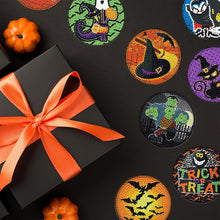 Load image into Gallery viewer, 8PCS Diamond Painting Coasters Kits with Holder (Halloween Character)