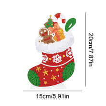 Load image into Gallery viewer, Desktop Round Diamond Painting Ornament Acrylic Xmas Stocking (#1)