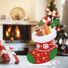 Load image into Gallery viewer, Desktop Round Diamond Painting Ornament Acrylic Xmas Stocking (#1)