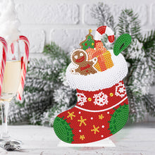 Load image into Gallery viewer, Desktop Round Diamond Painting Ornament Acrylic Xmas Stocking (#1)