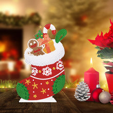 Load image into Gallery viewer, Desktop Round Diamond Painting Ornament Acrylic Xmas Stocking (#1)