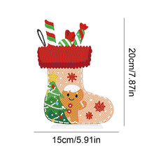 Load image into Gallery viewer, Desktop Round Diamond Painting Ornament Acrylic Xmas Stocking (#2)