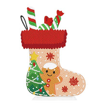 Load image into Gallery viewer, Desktop Round Diamond Painting Ornament Acrylic Xmas Stocking (#2)