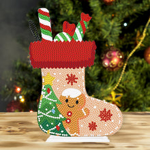 Load image into Gallery viewer, Desktop Round Diamond Painting Ornament Acrylic Xmas Stocking (#2)