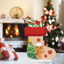 Load image into Gallery viewer, Desktop Round Diamond Painting Ornament Acrylic Xmas Stocking (#2)