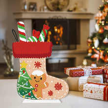 Load image into Gallery viewer, Desktop Round Diamond Painting Ornament Acrylic Xmas Stocking (#2)