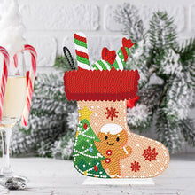 Load image into Gallery viewer, Desktop Round Diamond Painting Ornament Acrylic Xmas Stocking (#2)