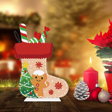 Load image into Gallery viewer, Desktop Round Diamond Painting Ornament Acrylic Xmas Stocking (#2)