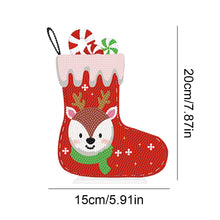 Load image into Gallery viewer, Desktop Round Diamond Painting Ornament Acrylic Xmas Stocking (#3)