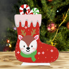 Load image into Gallery viewer, Desktop Round Diamond Painting Ornament Acrylic Xmas Stocking (#3)