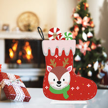 Load image into Gallery viewer, Desktop Round Diamond Painting Ornament Acrylic Xmas Stocking (#3)