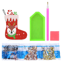 Load image into Gallery viewer, Desktop Round Diamond Painting Ornament Acrylic Xmas Stocking (#3)