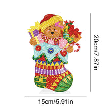Load image into Gallery viewer, Desktop Round Diamond Painting Ornament Acrylic Xmas Stocking (#4)