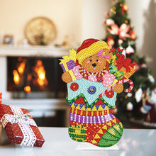 Load image into Gallery viewer, Desktop Round Diamond Painting Ornament Acrylic Xmas Stocking (#4)