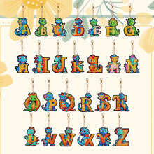 Load image into Gallery viewer, 26PCS Special Shape Diamond Art Keyring 26Letters for Adult Kid Handbag Decor