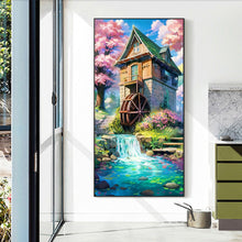 Load image into Gallery viewer, Diamond Painting - Full Round - house by pond (40*70CM)