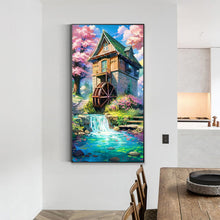 Load image into Gallery viewer, Diamond Painting - Full Round - house by pond (40*70CM)