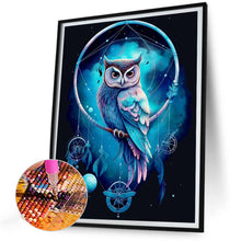 Load image into Gallery viewer, Diamond Painting - Full Round - Owl and Dream Catcher (30*40CM)