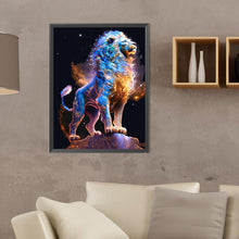 Load image into Gallery viewer, Diamond Painting - Full Round - starry sky lion (30*40CM)