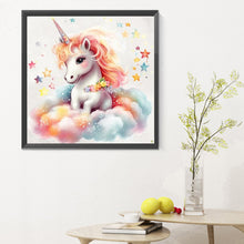 Load image into Gallery viewer, Diamond Painting - Full Round - colorful cloud unicorn (30*30CM)