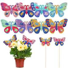 Load image into Gallery viewer, 8PCS Diamond Painting Garden Stakes Decor for Garden Decor (Butterfly)
