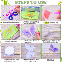 Load image into Gallery viewer, 8PCS Diamond Painting Garden Stakes Decor for Garden Decor (Butterfly)