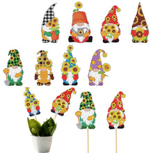 Load image into Gallery viewer, 8PCS Diamond Painting Garden Stakes Decor for Garden Decor (Dwarf Elf)