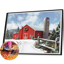 Load image into Gallery viewer, Diamond Painting - Full Round - red christmas barn (50*40CM)