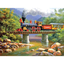 Load image into Gallery viewer, Diamond Painting - Full Round - steam train (40*30CM)