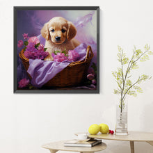 Load image into Gallery viewer, Diamond Painting - Full Round - golden retriever puppy (30*30CM)