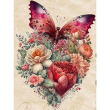 Load image into Gallery viewer, Diamond Painting - Full Round - flowers and butterflies (30*40CM)
