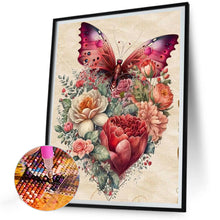 Load image into Gallery viewer, Diamond Painting - Full Round - flowers and butterflies (30*40CM)