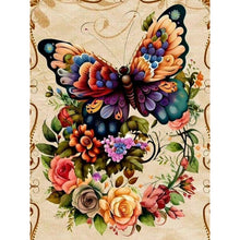 Load image into Gallery viewer, Diamond Painting - Full Round - flowers and butterflies (30*40CM)